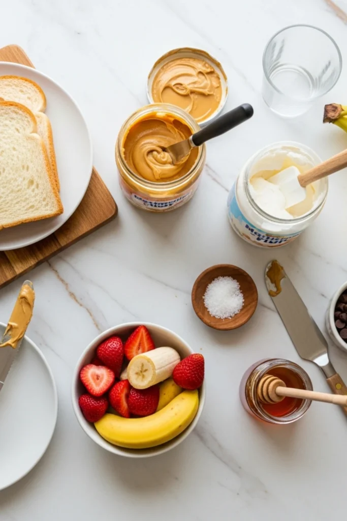 The Fluffernutter Sandwich A Childhood Classic That Adults Actually Can't Quit 1 Close-up of a classic Fluffernutter sandwich, cut diagonally, revealing creamy peanut butter and toasted marshmallow fluff on white bread, served with a glass of milk.