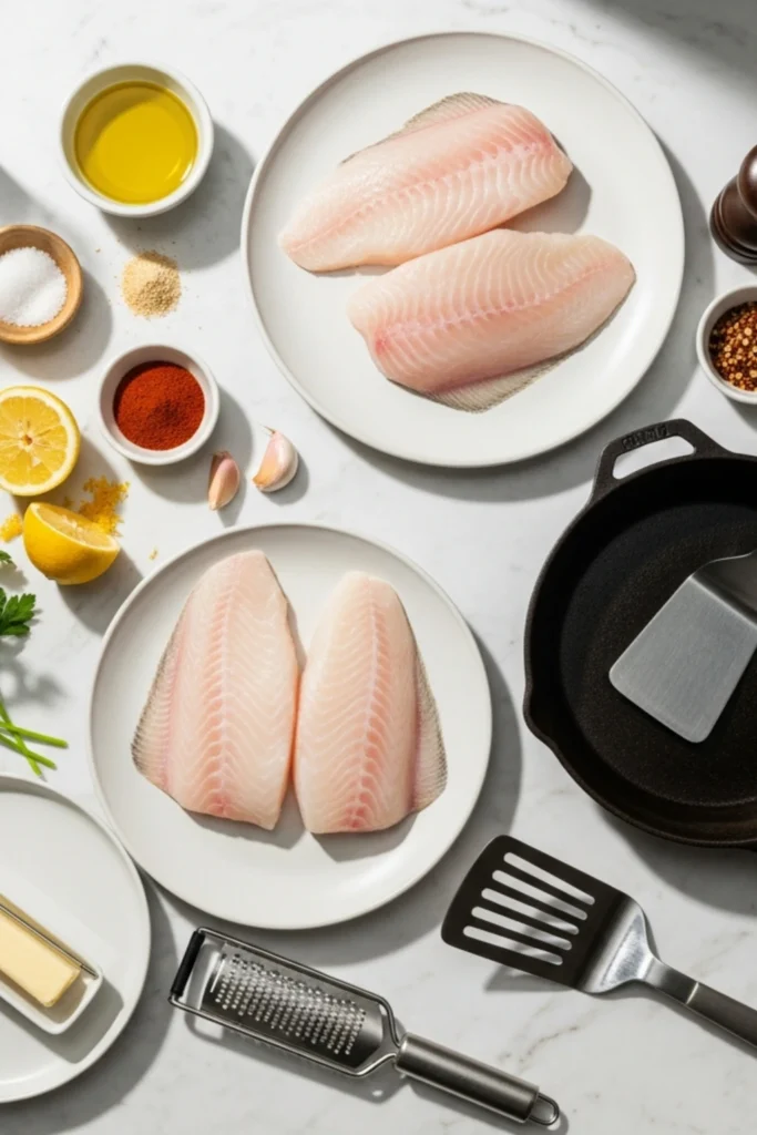 Pan Seared Halibut That's Flaky, Buttery, and Done in 20 Minutes 1 High-quality food photo of Halibut.