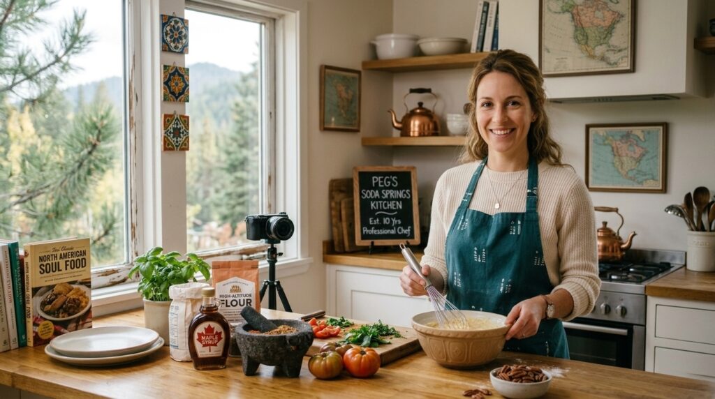 About Us 1 Peggy-in-her-Soda-Springs-kitchen